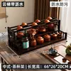 Prateleira de Exibição Antiga para Desktop Suporte para Xícara de Chá Prateleira de Armazenamento Sala de Chá Madeira Maciça Estilo Chinês Mesa de Chá Armário de Chá Prateleira de Exibição em Camadas Rack de Armazenamento para Enfeites