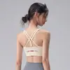 Costas cruzadas (escavar) Sutiã Esportivo para Mulheres, à Prova de Impacto, com Sustentação, Respirável, que Absorve o Suor, para Corrida, Fitness, Exercícios, Top de Yoga para Mulheres