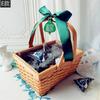 Cesta tejida a mano, estilo chino, para regalo, almacenamiento, organización del hogar, universal, para floristería, arreglos florales