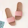 Zapatillas de casa para parejas, de interior, de madera, de algodón y lino, antideslizantes, de suela gruesa, para hombre y mujer, para verano, venta al por mayor