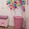 Fun-C137 Flores de Colores Dormitorio Sala de Estar Entrada Fondo de TV Pegatinas de Pared Decorativas Pvc Removible