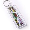 Llavero Creativo de Etiqueta Perdida DIY Marco de Fotos en Blanco Doble Cara Colgante de Llavero Acrílico En Stock