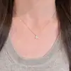 Colar de Açúcar Quadrado Pequeno Bling Diamante Retrô para Mulheres, Senso de Design de Nicho de Luxo Leve, Corrente Geométrica de Zircônia para Clavícula para Ir ao Trabalho Japonês Coreano