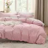 Juego de Funda Nórdica de Tres Piezas Transfronterizo en Color Café con Impresión Digital, Ropa de Cama y Textiles para el Hogar de Comercio Exterior de Amazon