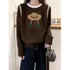 Camiseta de forro polar de manga larga con bloques de color para mujer, engrosada, color albaricoque, top cálido, moderno, versátil, adelgazante y de moda, capa base