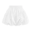 Conjunto de pantalones y falda con estampado floral de nubes negras para mujer, verano, cintura alta, adelgazante, forma de calabaza, acampanado, línea A, casual, dobladillo fruncido, shorts estilo linterna