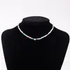 Collar Transfronterizo Europeo y Americano de Nuevo Producto con Semillas de Vidrio de Colores Arcoíris Dopamina para Mujer, Cadena para Clavícula de Nicho de Alta Gama, Venta al por Mayor desde el Fabricante