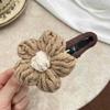 Pinza para el Pelo de Pato de Lana con Flor Grande Pinza para el Pelo de Mujer Otoño e Invierno No se Resbala Pinza Cruzada para la Cabeza Pinza para el Pelo en la Parte Posterior de la Cabeza con Temperamento