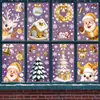 Decoraciones Navideñas Ciervo Dorado Muñeco de Nieve Pegatinas Electrostáticas Suministros para Fiesta Navideña Guirnalda Cálida de Iglú Pegatinas para Ventana