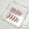 Pegatinas de Uñas Diamantadas Estilo Cat-Eye de Gama Alta, 10 Piezas, Piezas de Uñas Versátiles y Codificadas, Uñas Portátiles Hechas a Mano con Estilo Estéreo 3D