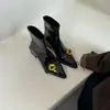 Botines de tacón grueso con punta de estilo francés para mujer 2026 Otoño/Invierno Nuevos Botines Adelgazantes Botas Individuales Cómodas Botas de Cuero Cálidas con Felpa