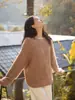 Tienda Insignia Shanghai Dan Nong/Otoño/Invierno 2026 Nuevo Suéter de Lana Cachemira con Acabado Cepillado de Cuello Redondo y Manga Larga para Mujer