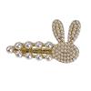 Ins Pearl Flower Bunny Hairpin Female Bangs Duckbill Clip Temperamento Sweet Side Metal Broken Hair Clip