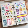 12 pequenos corações de menina fofos DIY para celular diário caderno de anotações conta manual material de cartão goo adesivos decorativos