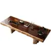 Conjunto Completo de Madeira Maciça Natural Combinação Tronco Irregular Mesa de Chá Moderna Escritório Preparo de Chá Mesa de Chá Mesa e Cadeiras Laje Grande Chinesa
