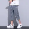 Pantalones Cortos Finos de Verano para Hombre, Jeans Rectos Elásticos Ajustados, Pantalones Cortos para Hombre, Estilo Juvenil 2026