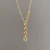 Novo Colar de Orelha de Trigo Banhado a Ouro 2025 para Mulheres Ins Acessível Luxo Design de Nicho Simples e Versátil Corrente para Clavícula para Mulheres