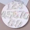 Ab Cadena Luminosa Transparente de Colores 0-9 Digital para Teléfono Móvil Llavero Colgante de Perlas Perlas Sueltas Accesorios de Resina DIY Joyería