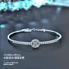 Pulsera de Ocho Corazones Ocho Flechas Simulada Moissanita Importada para Mujer, Regalo para Mejor Amiga, Diseño de Nicho de Lujo Ligero, Exquisita