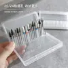 Caja de Almacenamiento para Cabezales de Pulido de Uñas, Cabezal de Lijado Portátil para Pretratamiento de Uñas y Eliminación de Cutículas, Herramienta Especial a Prueba de Polvo para Salón de Uñas
