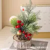 Árbol de Navidad de escritorio nuevo Amazon 2026, decoraciones navideñas, adornos para el hogar, árbol de madera con corteza de PE realista