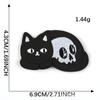 Insignias, accesorios de ropa, insignias de gato con calavera de dibujos animados, pegatinas bordadas, accesorios decorativos, parches adhesivos, etiquetas de tela, pegatinas de tela Zhang Zi
