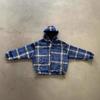 Sudadera de Felpa a Cuadros Retro Americana Ins Nueva Invierno Transfronteriza Europea y Americana Moda Urbana Sudadera con Capucha Casual Y2K