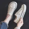 Zapatos de Lona Blancos con Grulla de Almohada y Cabeza de Mango Banda Elástica de Dos Usos para Mujer 2026 Nuevos Zapatos de Tabla Perezosa Zapatos Blancos Semi-Abiertos para Mujer Verano