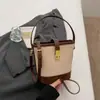 Bolsa Balde de Mão Estilosa Retro para Mulheres, Novo Modelo Primavera 2026, Bolsa de Ombro e Transversal de Alto Valor de Nicho