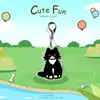 Gatinhos e Cachorros Fofos de Desenho Animado Pingente de Acrílico DIY Boneca Chaveiro de Animal Acessórios para Zíper de Bolsa Roupas