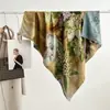 Moda Outono e Inverno Novo Lenço Quadrado Grande de Seda e Lã Dupla Face Cor Diferente Lenço de Seda e Lã 105 Xale Quente Versátil