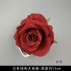 Flor Artificial Cabeza de Flor Roja DIY Seda Flor Falsa Decoración Apoyos Celebración Salón de Bodas Tocado Horquilla Paquete de Material de Flores