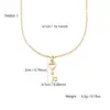 Moda Coreana Linda Cadena de Clavícula Ins Elegante Simple Acero Inoxidable Chapado en Oro de 18K Collar con Colgante de Cerradura y Llave para Pareja