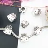 1 hoja aleación cuentas de agujero grande serie de plantas cuentas de agujero grande pulsera para niños cuentas de agujero grande accesorios apertura 4-5 mm
