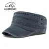 Gorra Plana de Algodón Lavado a la Moda Estilo Coreano para Hombres, Gorra de Béisbol Sencilla Lisa para Mujeres, Sombrero de Sol con Protección Solar para Primavera y Verano