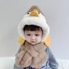 Gorro de Punto de Dibujos Animados para Bebé de Otoño e Invierno para Hombres y Mujeres Bebés Gorro Engrosado para Proteger Orejas Dinosaurio Japonés Lindo Gorro de Lana
