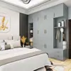 Armario Personalizado, Armario Integral Personalizado para Toda la Casa, Armario Multifuncional para Dormitorio, De Piso a Techo con Una Puerta, Armario Grande de Cuatro Puertas, Personalizado