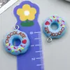 Colgante de Resina de Donut Multicolor Transfronterizo Accesorios Hechos a Mano DIY Pendientes Collar Pulsera Llavero Accesorios para Joyería
