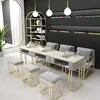 Juego de Mesa y Silla para Manicure Famoso en Internet, Mesa de Maquillaje y Manicure de Mármol Individual/Doble Estilo Nórdico, Mesa Simple Específica para Manicure