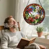 Colgantes de vidrio de colores con diseño floral tropical transfronterizos decoraciones de vidrio para el hogar decoraciones para ventanas atrapasoles para el jardín