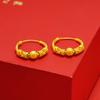 Pendientes étnicos estilo vintage de oro vietnamita, pendientes de aro chapados en latón dorado, pendientes para mujer, venta al por mayor, pendientes esmerilados, joyería
