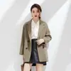 Casaco de Caxemira Dupla Face para Mulheres, Estilo Curto, Outono e Inverno 2026, Alta Qualidade, Elegante, Petite, Blazer de Lã Fashion