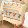Manta de Vellón de Leche Manta para Siesta en la Oficina Cubierta Gruesa Flocada Cubierta de Sofá para Cama Lavable a Máquina Lavable al Agua