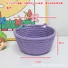 Cesta de Almacenamiento de Escritorio con Orejas de Gato al por Mayor Cesta de Almacenamiento de Cuerda de Algodón Tejida a Mano Cesta de Almacenamiento de Snacks Almacenamiento de Llaves Juguetes