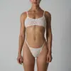 Conjunto de Lingerie Sexy de Renda Europeu e Americano Vazado Sem Bojo Sutiã Fio Dental Sexy Hot Girl Calcinhas Femininas