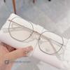 B26106 Gafas Nuevas Retro de Metal con Espejo Plano Unisex Poligonales Estilo Coreano Montura de Gafas Anti Luz Azul