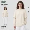 CKX Ropa de Hombre|Estilo Americano Transfronterizo Otoño Camiseta de Manga Larga de Peso Pesado 305G Falsa de Dos Piezas para Mujer Camiseta de Manga Larga para Adolescentes para Hombre
