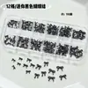 Mini Laços Pretos Acessórios para Nail Art Celebridade da Internet Popular Laço Borboleta Decoração de Unha Usável Acessórios para Nail Art
