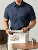 Camisa de Manga Corta Lenzing Modal con Tacto Fresco para Hombre, Verano 2026, Sin Arrugas, Anti-Arrugas, Color Sólido, Camisa de Negocios de Alta Gama Sin Costuras