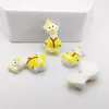 Pato chueco lindo de dibujos animados accesorios de resina diy pegamento de crema funda de teléfono móvil caja de almacenamiento de pegamento material para joyas de cabeza
